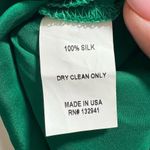 Amanda Uprichard 100% Silk Samba Gown In Dark Green Photo 11