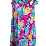 Hilo Hattie Vintage Pineapple Tropical Hawaiian Print Colorful Mumu Dress Size L Size L Photo 2