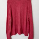 Michael Stars [] Pink Wool Blend Open Knit Cozy V-Neck Cardigan Sweater Sz Large Photo 1