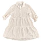 Lovestitch NEW  Summer Breeze Sheer Popover Tunic Cream Small Boho Beachy Light Photo 0