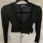 Urban Outfitters : Lot of 2- Black Asymmetrical long sleeve- Polka dot v-neck- XS Photo 3