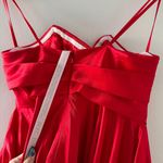 Mac Duggal New Red Strapless Ruched High Low Gown 6 Photo 9