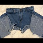 Distressed Frayed Denim Skorts in small Photo 1