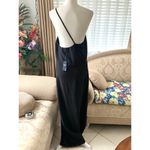 Abercrombie & Fitch Asymmetrical One Shoulder Maxi Dress with Slit in Black Photo 6