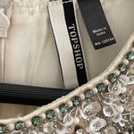 Topshop  Embellished Ivory Jacquard Mini Dress size 8 Photo 3