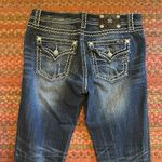 Miss Me DARK WASH COWGIRL RHINESTONE BLING STRETCH BOOT CUT JEANS Photo 5