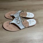 Jack Rogers  Embroidered Wedding "I Do" Leather Thong Sandals Size 10‎ Photo 6