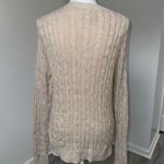 Abercrombie & Fitch  Women’s Beige Cable Knit Sweater Size Large Classic Preppy Photo 2