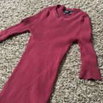 Theory Maroon Ribbed Knit Mini Tee Size P Photo 1