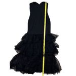 Lulus NWT  Dramatic Fanatic Black Strapless Tulle Trumpet Maxi Dress Size S Photo 5