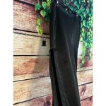 Anthropologie Soncy High Waist Pants with Tie Hem Black Satin Joggers Women's Size 1 (14/16) Photo 5