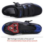 Kescoo Unisex Cycling Shoes Compatible w/ Peloton Indoor Outdoor Cleats sz 44 EU Black Photo 2