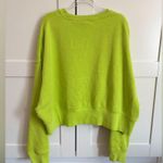 Nike  Women's Lime Green Cropped Loose Fit Crew Neck Sweatshirt Size Small Photo 1