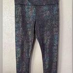 Zyia  Black Vertical Mirage Light n Tight Hi-rise 7/8 24" Size 8-10 Photo 1