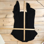 Urban Coco  EUC Women's Black Short Sleeve Longline Open Cardigan Sweater Size L Photo 6