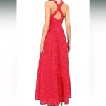 Aidan Mattox STUNNING V Neck Pleated Floral Textured Skirt Size 10 Prom Dress Photo 2