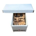 Minnetonka Suede Moccasin Keychain Key Ring Taupe Brown Fringed Mini Shoe NIB Photo 4