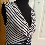 Soma  Navy and White Striped Dress Photo 1