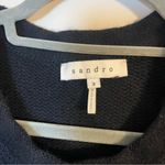 Sandro  Black Textured Knit Sweater Photo 3