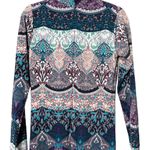 New York And Company The Bohemian Ornate Print Maxi Dress Blue Lyrics Small Photo 9