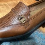 Naturalizer  Brown Leather Loafers slip ons size 6.5 gold embellished Made Brazil Photo 1