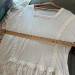 Farmers Market Flutter Crochet Square Neck Top. Size 1X. White Photo 6