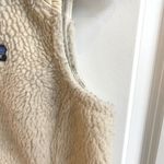 Patagonia  Women Fleece Vest Beige Zip Pockets Size S Warm Outdoor Casual Photo 3