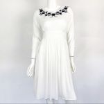 Mod Ref  Midi Dress Small White Embroidered Boho Resort Beach‎ Bridal Casual Photo 3