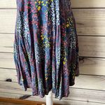 Old Navy Blue Floral Patterned Fit & Flare Summer Dress Photo 2