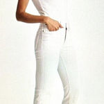 Madewell Womens Mid Rise Kick Out Ankle Length Jeans Pure White Size 32 Photo 0