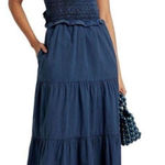 Sea New York Simona Smocked Dress XXS Blue Photo 0