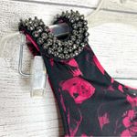 Wet Seal Vintage Y2K Black & Pink Floral One-Shoulder Ruched Side Top Size XS Photo 2