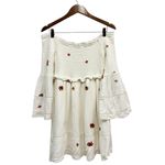 Free People  Counting Daisies Embroidered Off the Shoulder Dress White size M Photo 1