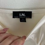I.N. San Francisco I.N. Vintage 90s Ivory White Satin Ruched V Neck Braided Strap Corset Tank Top Photo 6
