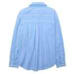 American Eagle Shirt Striped Button Down M Women's Sz S Blue White Long Sleeve # Photo 1