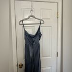 Shona joy La Lune Asymmetrical Bias Cowl Midi Dress in Blue Smoke Photo 12