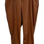 Nine West  Brown Faux Leather Pull On Pant‎ Size XXL New Photo 0