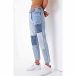 PacSun Patchwork High Rise Crop Mom Jeans Blue Size 26 Photo 14