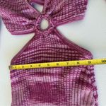 Princess Polly  LUCIA CUT OUT MINI DRESS PURPLE SZ 2 Knitted Ribbed V Neck Party Photo 5