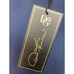 Diane Gilman -New DG2 Sleeveless Pleated Overlay Blouse Womens Plus L Navy Blue Photo 4