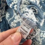 Given Kale Shirt Womens X Small Blue White Floral Embroidered Denim Button Down Size XS Photo 7
