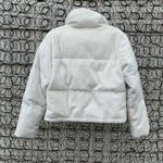 Abercrombie & Fitch White Sherpa Fleece Mini Ultra Puffer Jacket SMALL Photo 2