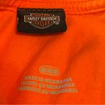 Harley Davidson Barnett El Paso Texas Women SZ Medium Orange Short Sleeve Shirt Orange Photo 3