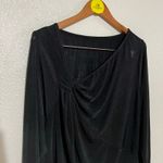 Good American  Asymmetrical Side Twist Slinky Knit Long Sleeve Top 6 / 3XL Photo 2