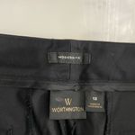 Worthington NWOT women’s solid black modern fit cropped stretch dress pants 12 Photo 4