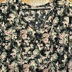 Maurice's  Black Floral Long Sleeve Babydoll Casual Mini Dress Size Large Photo 3