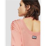 Diesel Coral Pink Knit Sweater Top Cutout Shoulder Detail Long Sleeve Large Photo 2