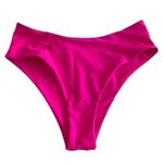 Womens High Waisted Bikini Open Ring Sexy Brazilian Medium 2 Piece Set Hot Pink Photo 8