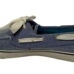 Sperry  Women's Top-Sider Light Baby Blue Sequin Lace Up Boat Shoes Size 9 Photo 4