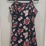 Blue Rain  Juniors Floral Flower Print Cold Shoulder Tank Sun Brunch Dress XS Photo 0